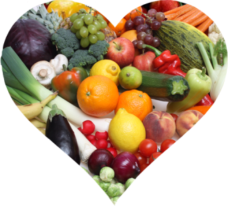Veggie Fruit Heart Shape Clipart