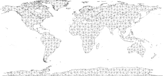 Polygonal World Map PNG Image