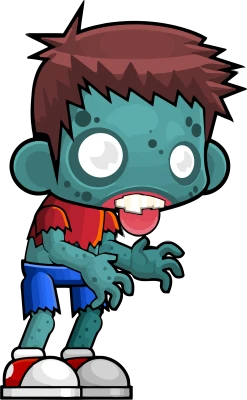 Cartoon Zombie Character Transparent Background