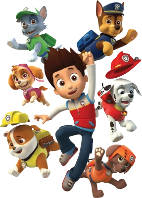 Paw Patrol Characters Group Free PNG