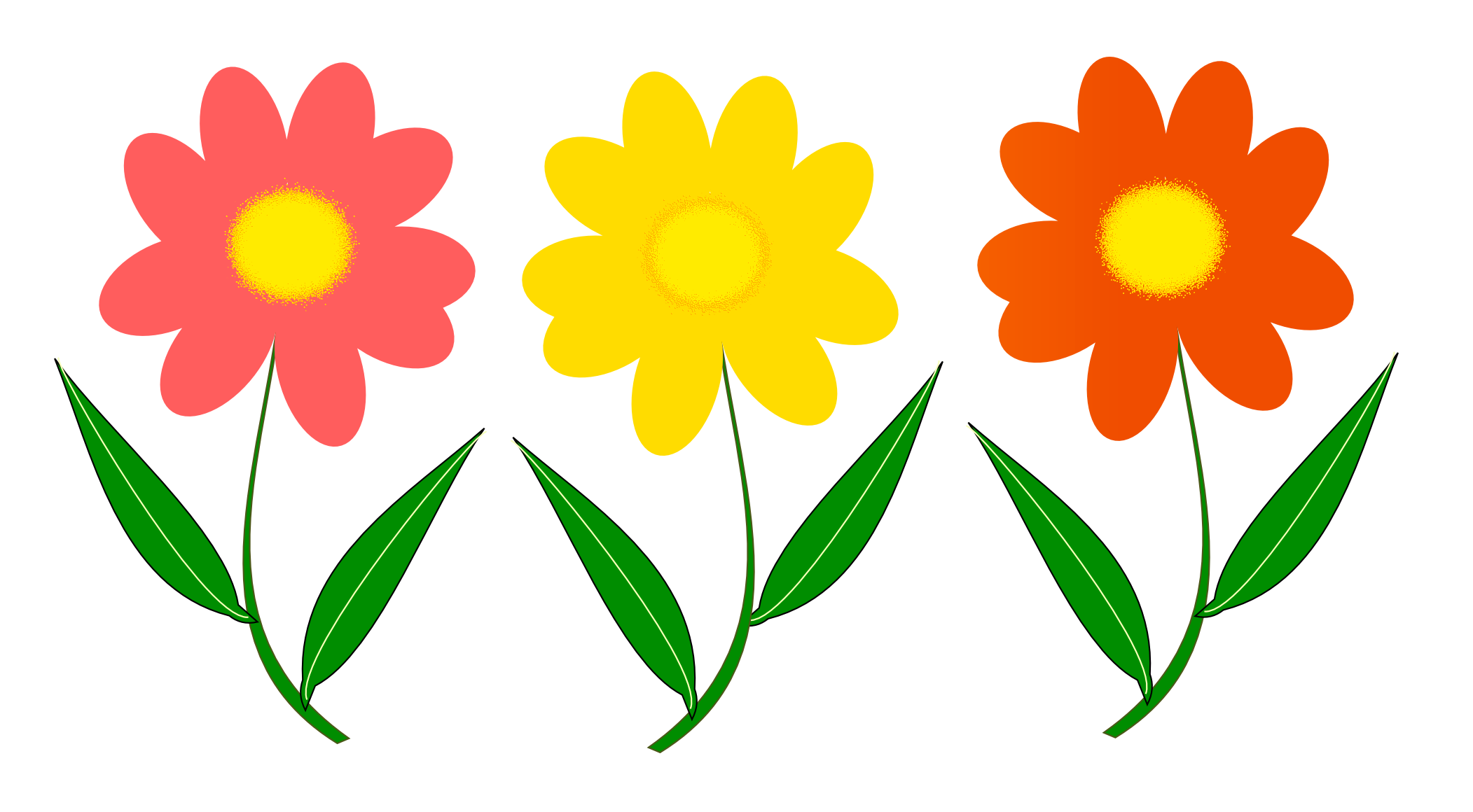 Colorful Spring Flowers Clipart