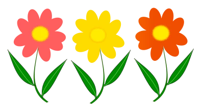 Colorful Spring Flowers Clipart