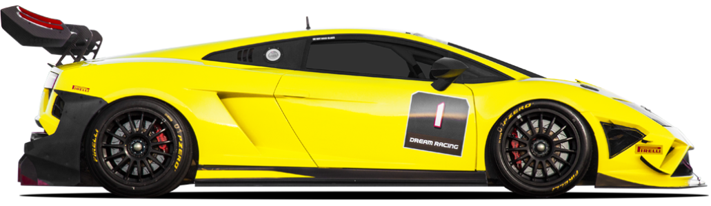 Yellow Lamborghini Race Car Free PNG