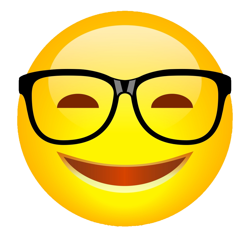 Smiling Emoji With Black Glasses Clipart