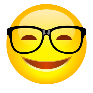 Smiling Emoji With Black Glasses Clipart