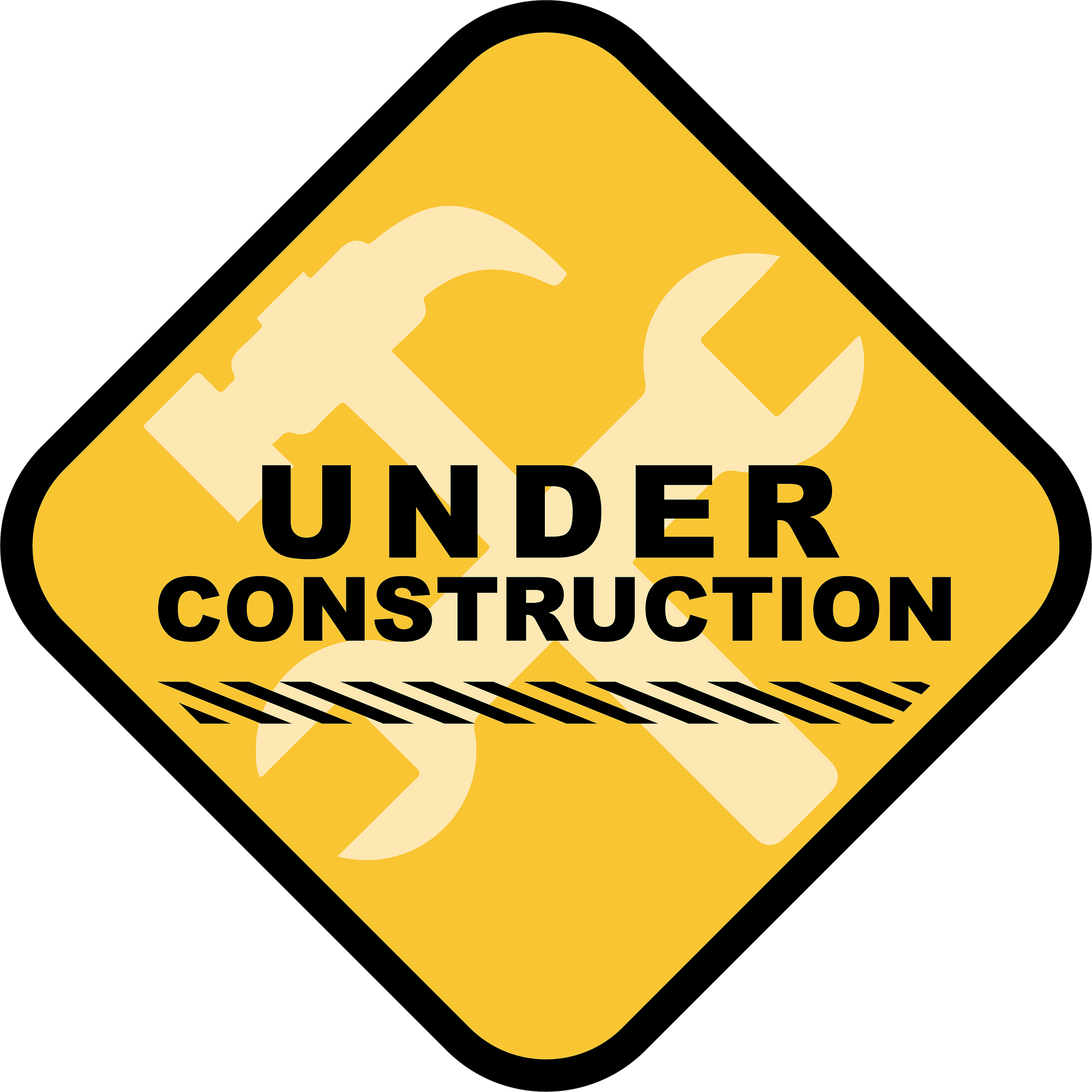 Yellow Under Construction Sign Clipart
