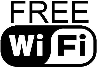 Black And White Free Wifi Sign Free PNG