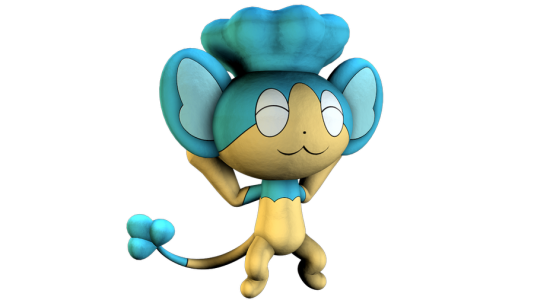 Panpour Pokemon 3D Model Clipart
