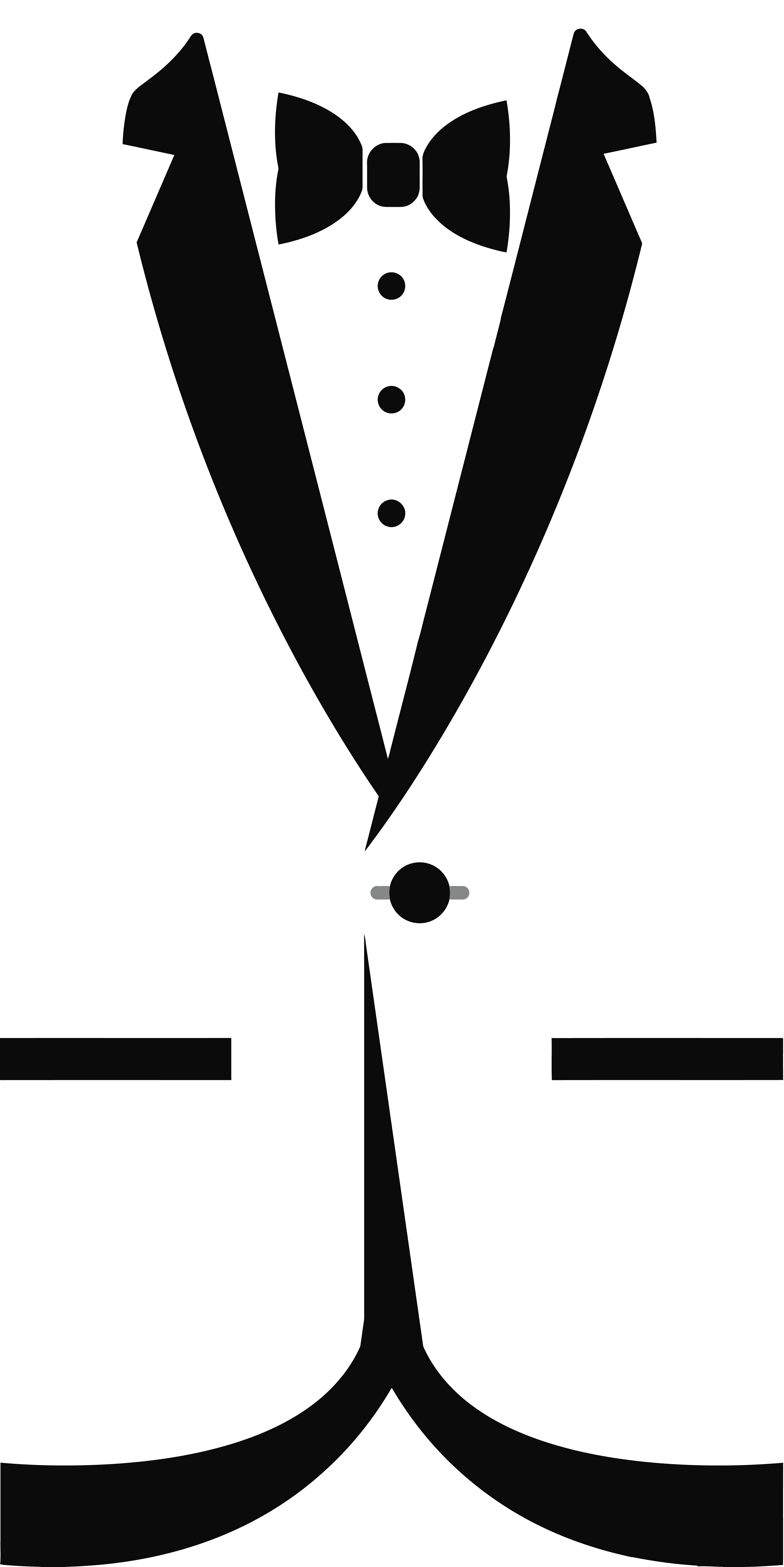 Black Tuxedo Bow Tie Icon Clipart