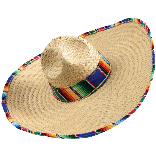 Mexican Straw Sombrero Hat Clipart