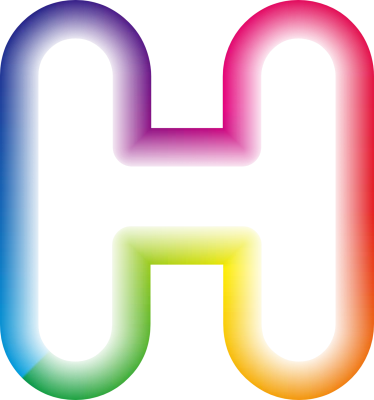 Colorful Gradient Letter H Logo Free PNG