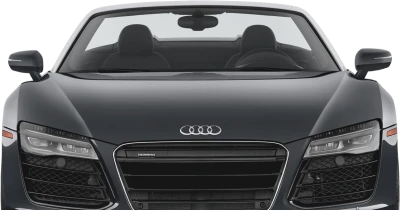 Black Audi R8 Spyder Front View Free PNG