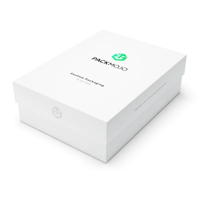 White Custom Packaging Box Mockup Free PNG