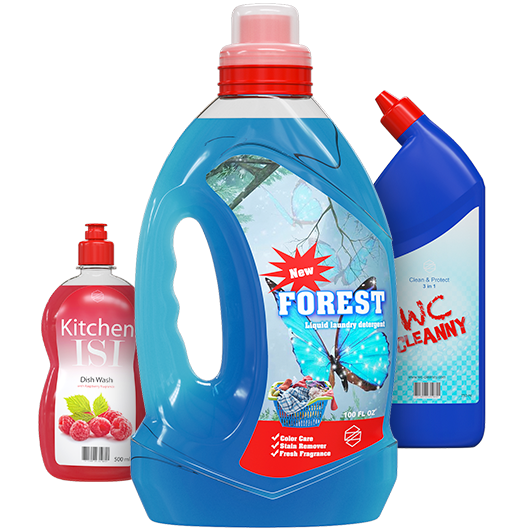 Household Cleaning Detergent Bottles Free PNG