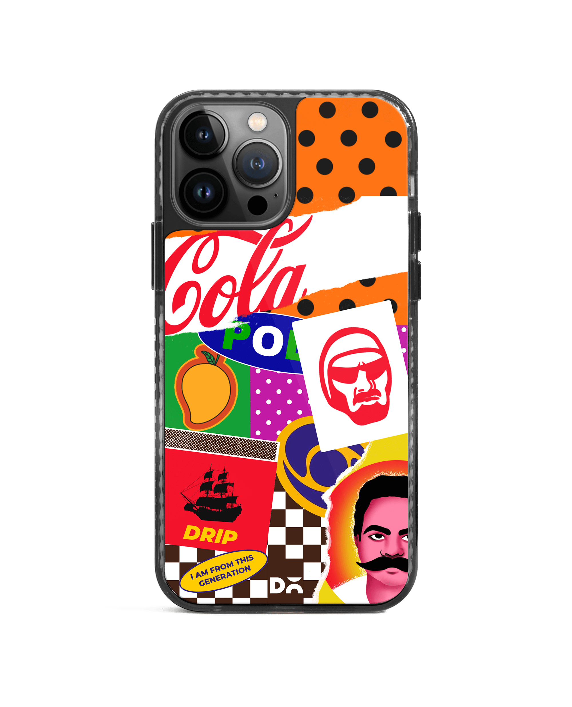 Pop Art Collage Phone Case Design Clipart