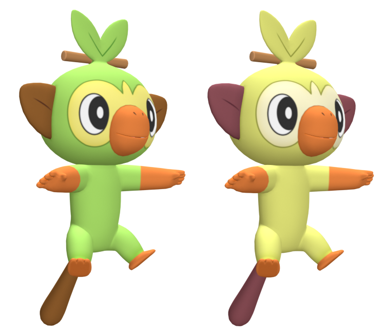 Grookey Pokemon 3D Models Transparent Background