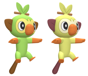 Grookey Pokemon 3D Models Transparent Background