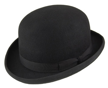 Black Bowler Hat Accessory Clipart