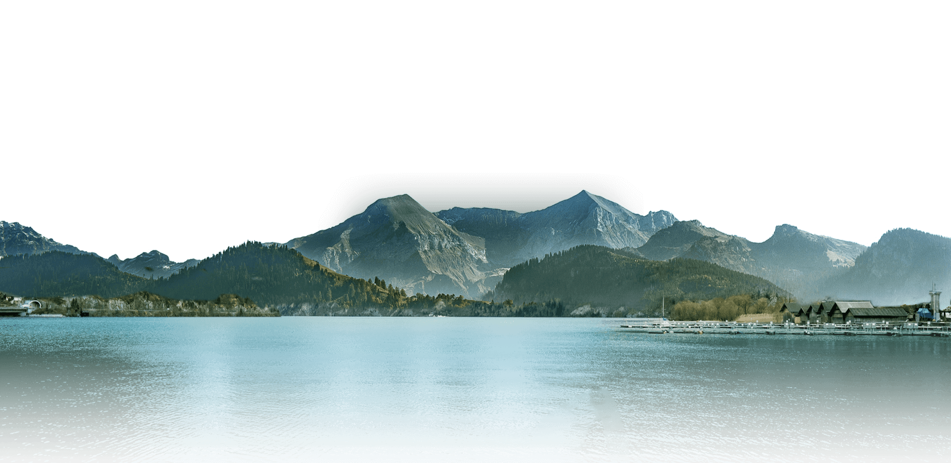 Mountain Lake Landscape Clipart