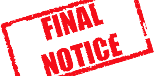 Final Notice Red Stamp PNG Image