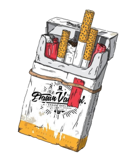 Drawn Cigarette Pack Illustration Transparent Background