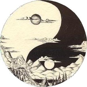 Yin Yang Landscape Art Free PNG
