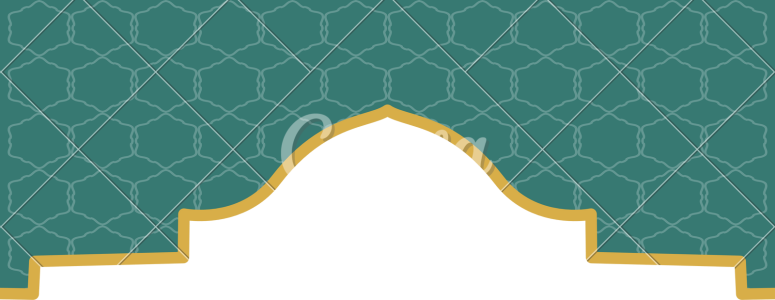 Green Islamic Geometric Border Transparent Background