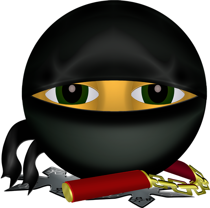 Ninja Emoji Smiley With Nunchucks Clipart