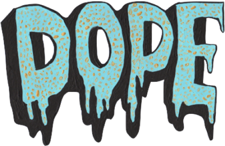 Dope Drip Text Graphic Art Transparent Background