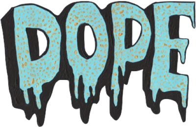 Dope Drip Text Graphic Art Transparent Background