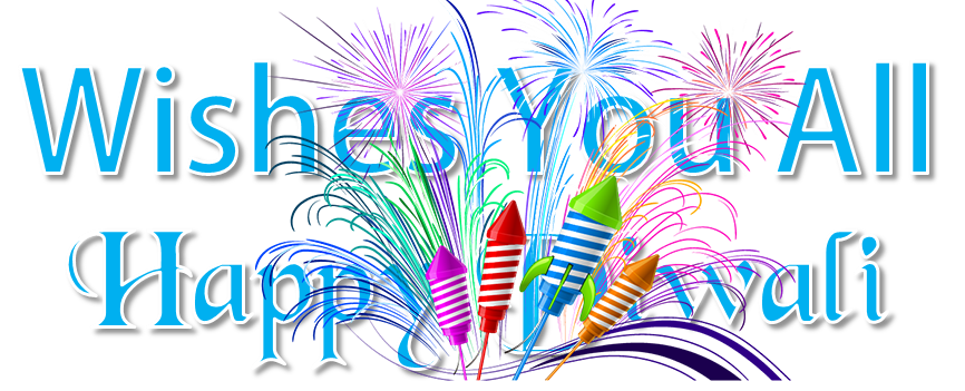 Happy Diwali Wishes Fireworks Text Transparent Background