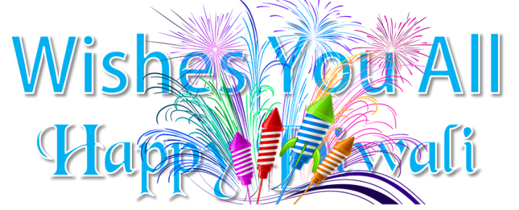 Happy Diwali Wishes Fireworks Text Transparent Background