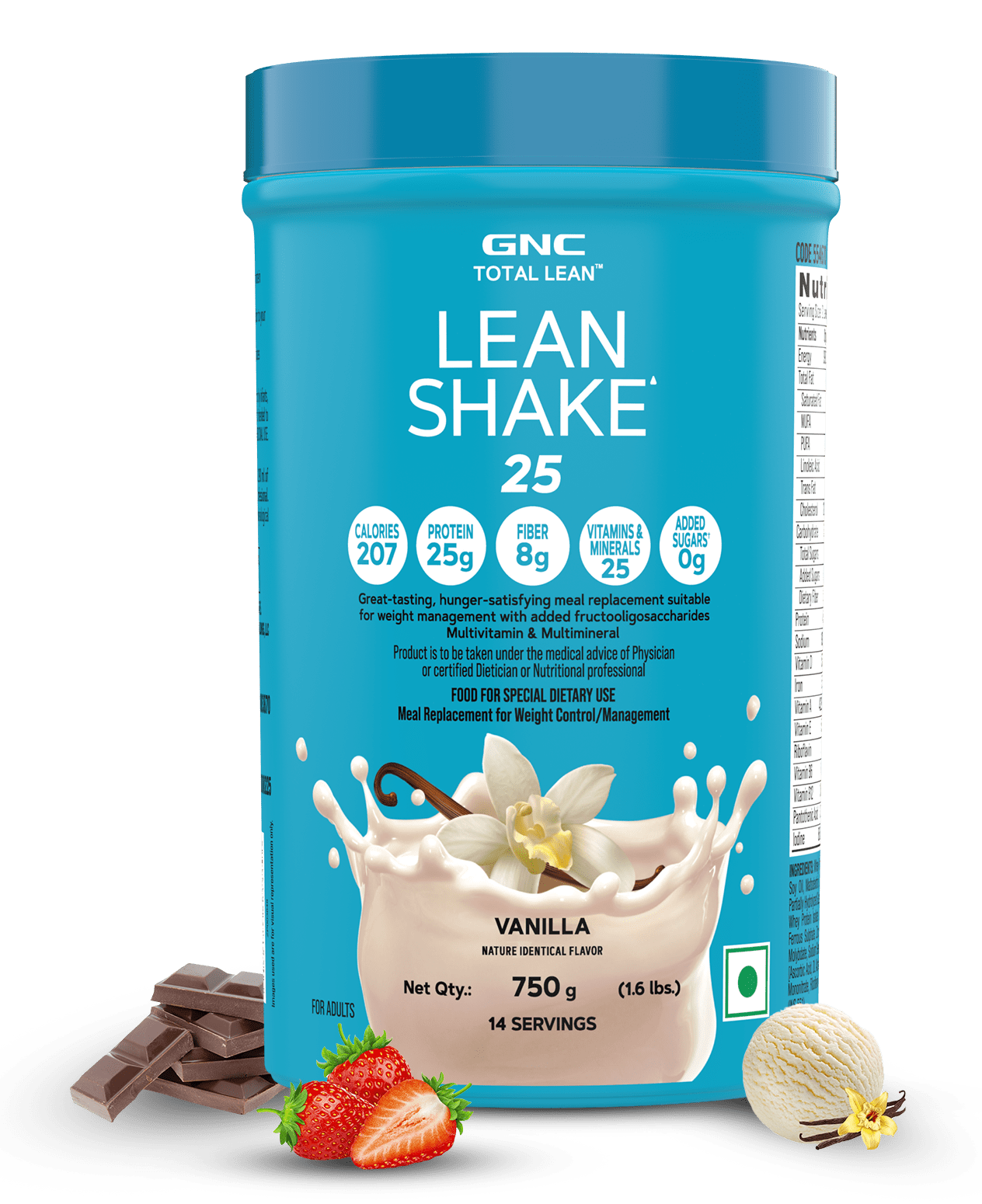 GNC Total Lean Shake Vanilla Transparent Background