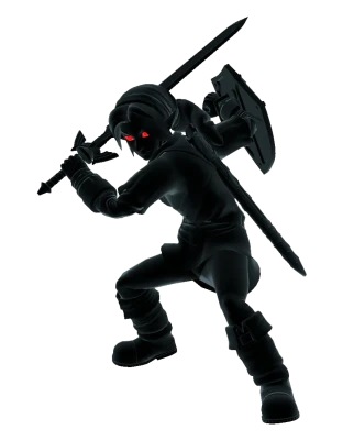 Dark Link Silhouette Zelda Transparent Background