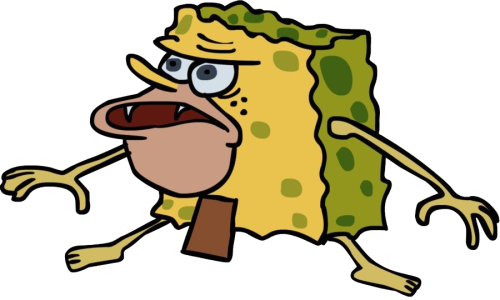 SpongeBob Caveman SpongeGar Meme Clipart