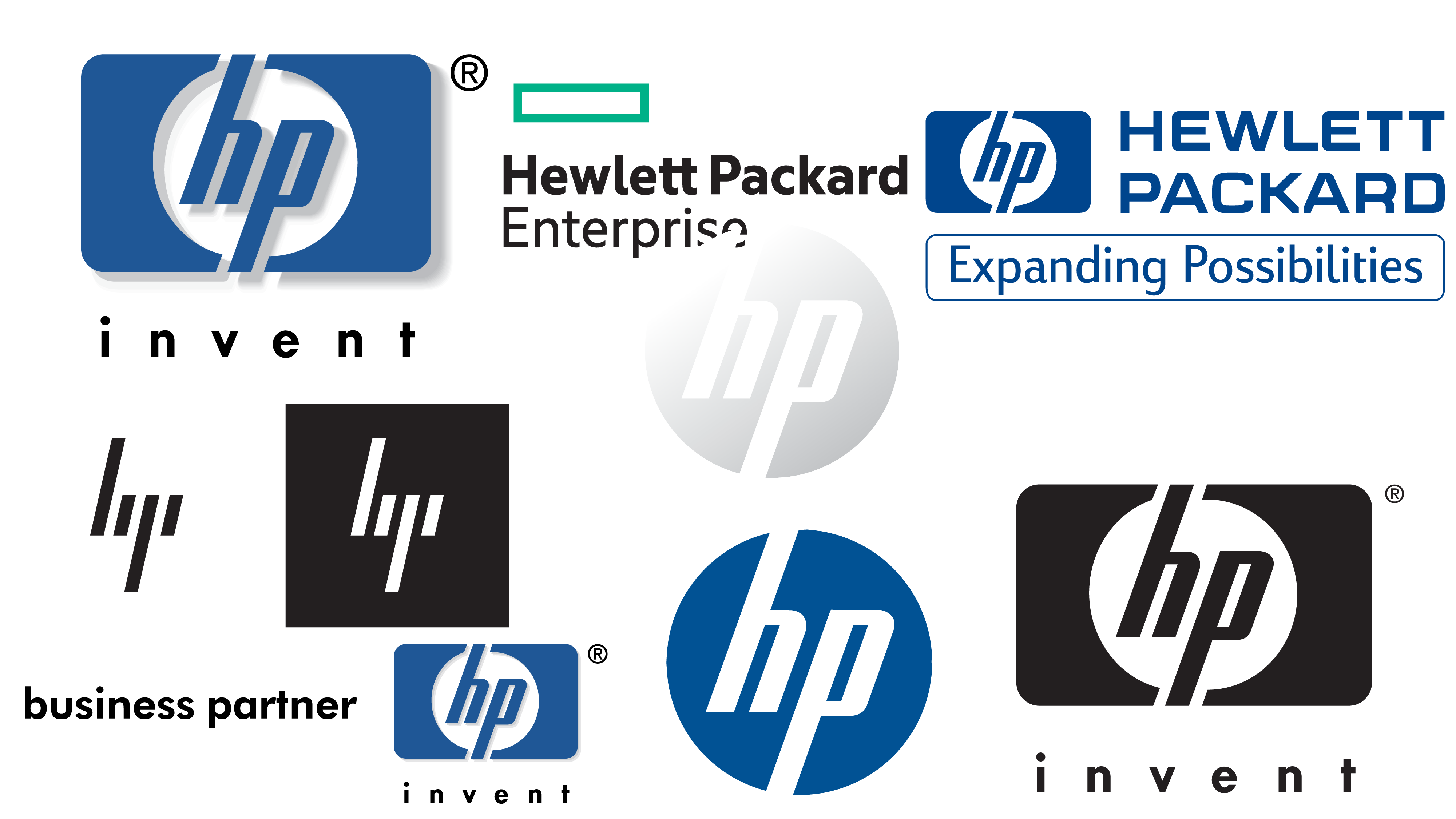HP Hewlett Packard Logo Collection Clipart