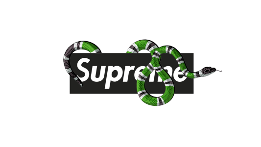 Supreme Box Logo With Green Snake Clipart
