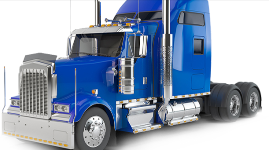 Blue Semi Truck Freight Vehicle Clipart