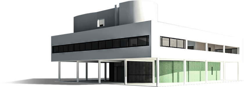 Villa Savoye Architecture 3D Render Free Download