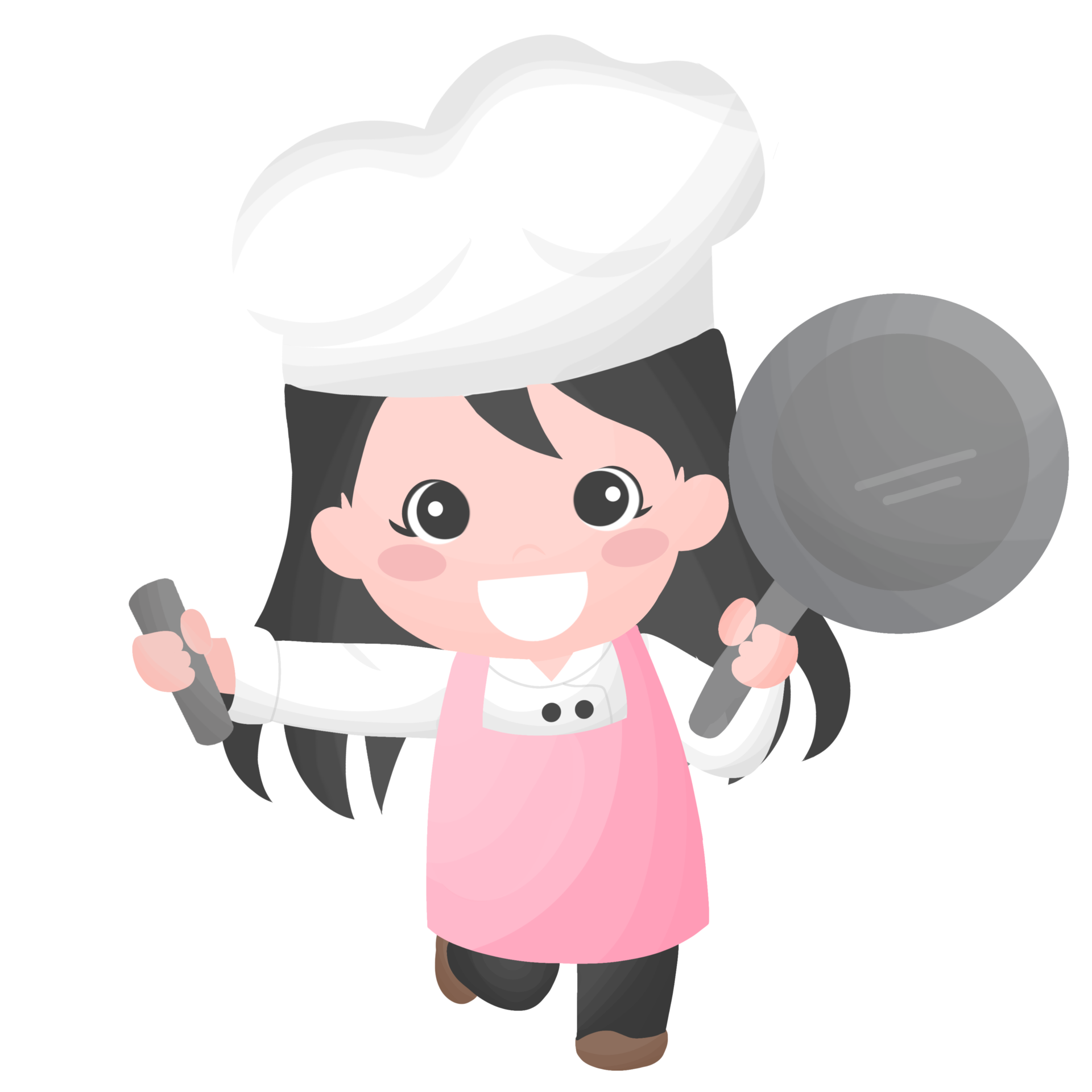 Cute Cartoon Chef Girl Free Download