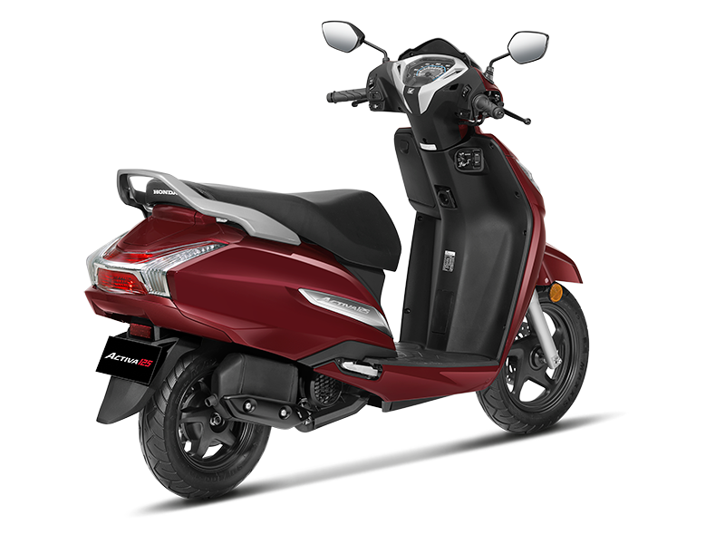 Maroon Honda Activa Scooter Clipart