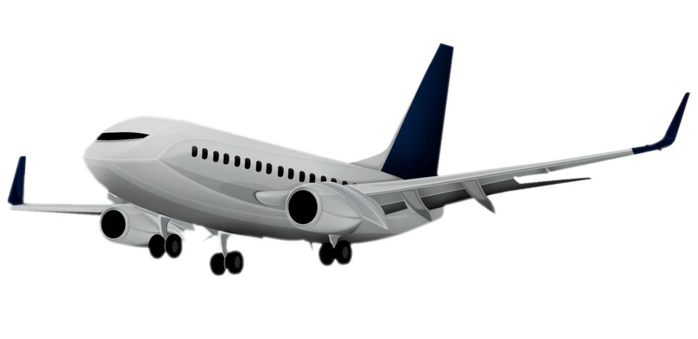 Commercial Passenger Airplane Flying Clipart