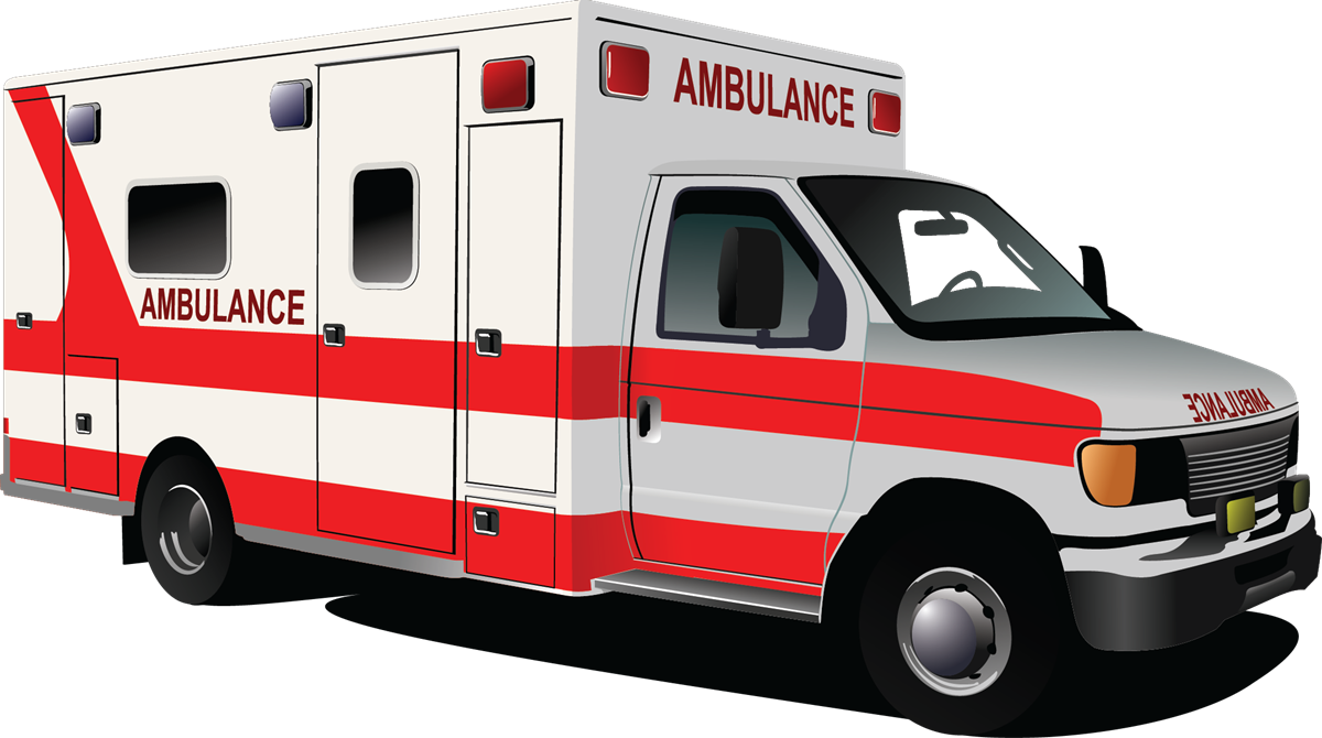 Emergency Medical Ambulance Vehicle Clipart