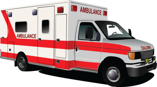 Emergency Medical Ambulance Vehicle Clipart