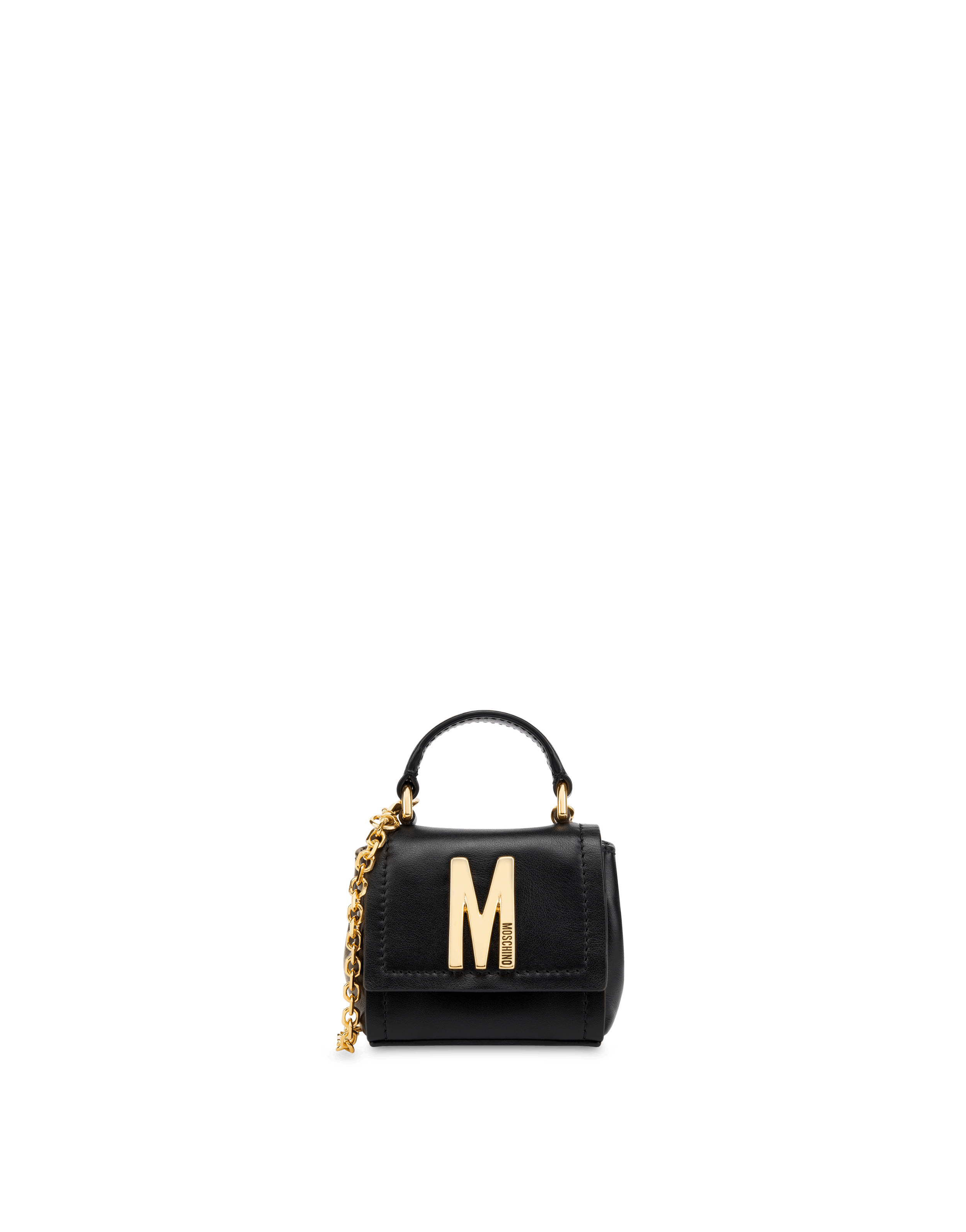 Moschino Small Black Leather Handbag Clipart