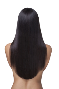Long Straight Black Hair Back View Free PNG