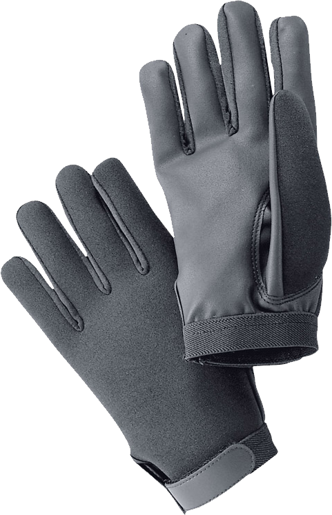 Grey Neoprene Winter Gloves Clipart