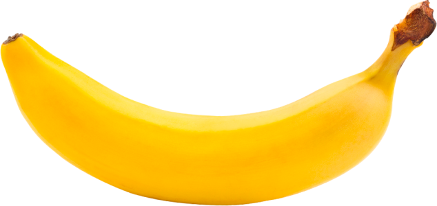 Single Yellow Banana Fruit PNG Image