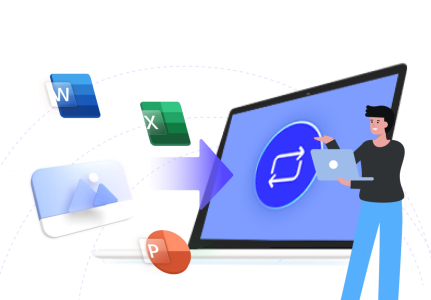 File Transfer Cloud Sync Vector PNG Image