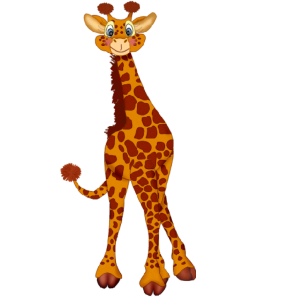 Cartoon Giraffe Animal Clipart Free PNG